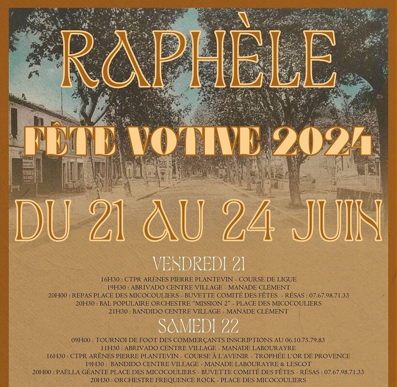 Fête Votive de Raphèle les Arles 2024