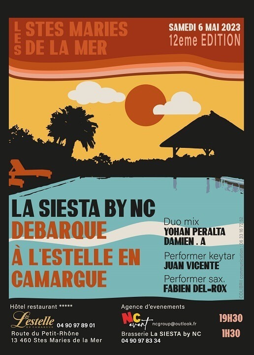 La Siesta débarque à l'Estelle 2023 aux Saintes Maries de la Mer en Camargue