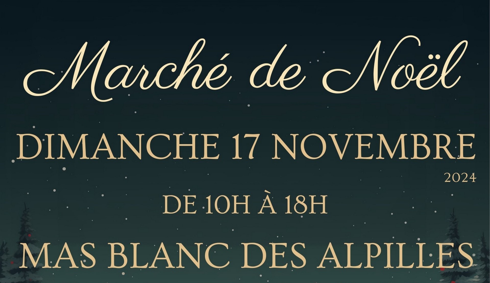 Marché de Noël de Mas Blanc les Alpilles le 17 novembre 2024