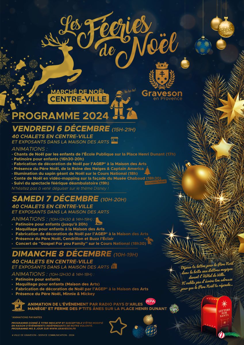 programme marché de noël de Graveson 2024