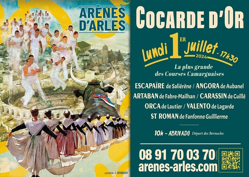 Cocarde d'Or 2024 aux arènes d'Arles le 1er juillet
