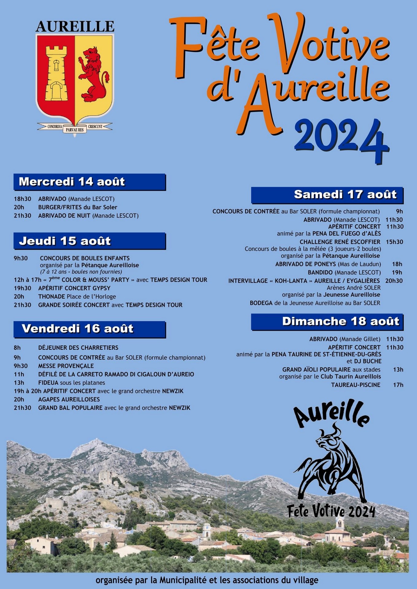 fête votive 2024 Aureille