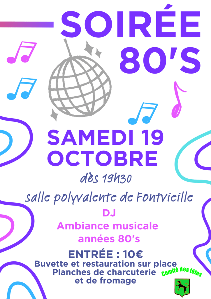 soirée années 80 à Fontvieille