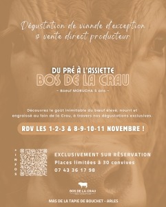 bos de la crau dégustations boeuf arles camargue novembre 2024