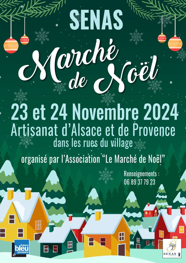 illuminations et marché de noël 2024 à Sénas