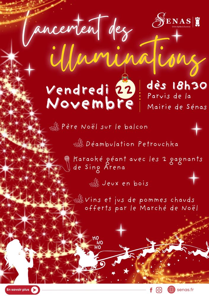 illuminations et marché de noël 2024 à Sénas