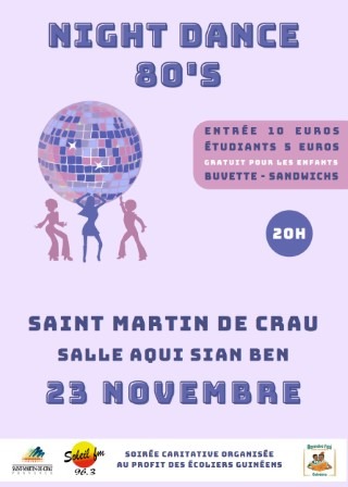 soirée caritative années 80 à saint martin de crau