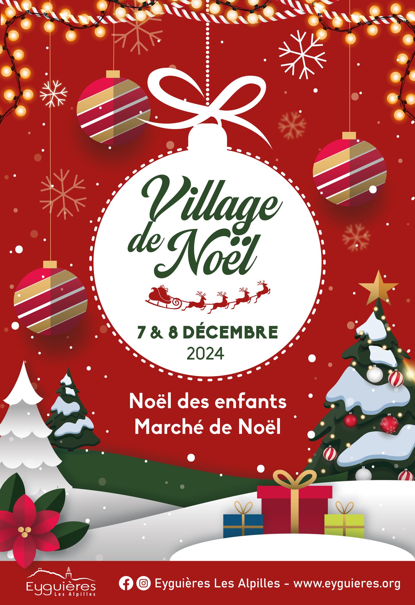 village et marché de noël 2024 à Eyguières les Alpilles